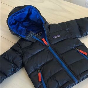 Patagonia Hooded Down Jacket- Navy Blue 6-12 month